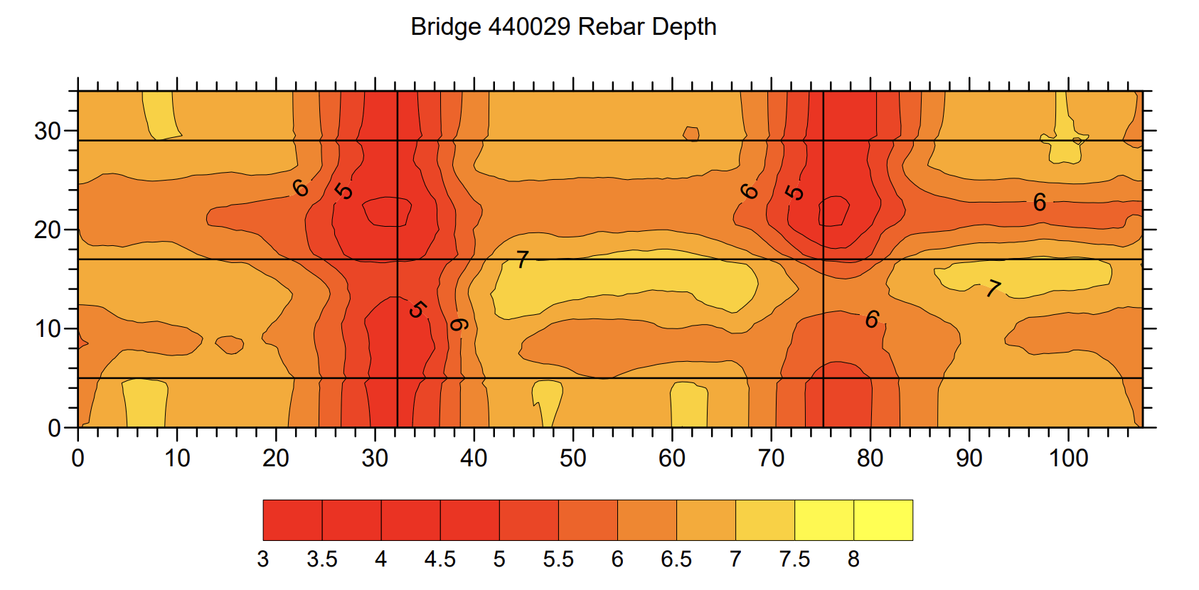 C-SCAN bridge deck condition map